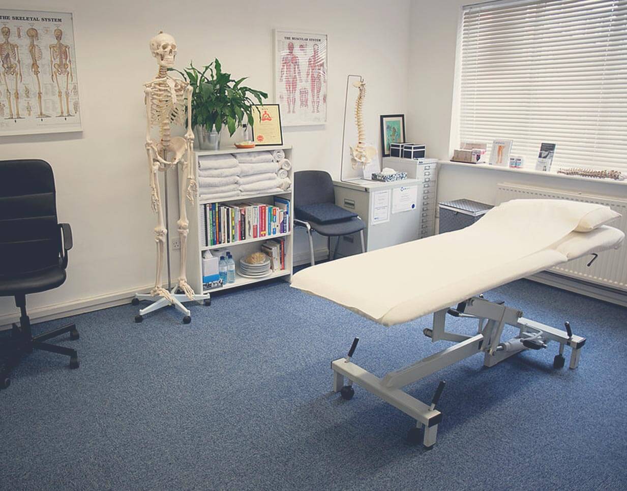 Consulting room at Julia Kinsey Osteopathy Wilmslow
